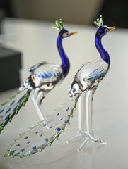 Fine Crystal Glass Curio - Mayura Pair (Set of 2)