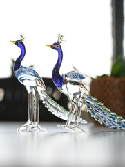 Fine Crystal Glass Curio - Mayura Pair (Set of 2)