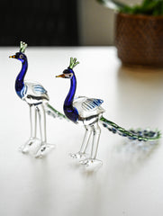 Fine Crystal Glass Curio - Mayura Pair (Set of 2)