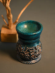 Delhi Blue Art Marble Pottery Aroma Diffuser - Azure