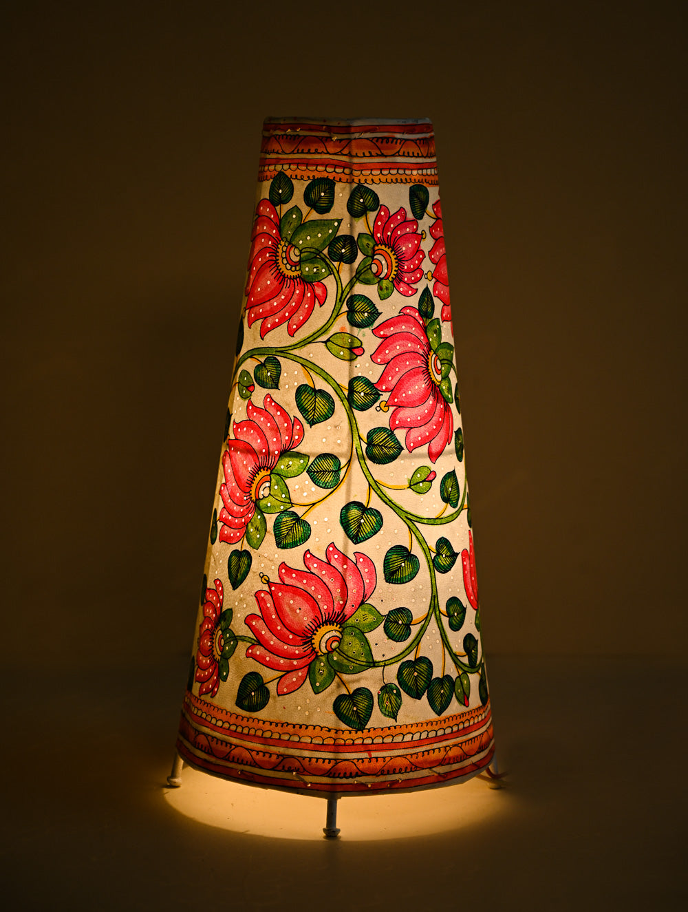 Load image into Gallery viewer, Andhra Leather Craft Lamp Shade - Kamala Hasini