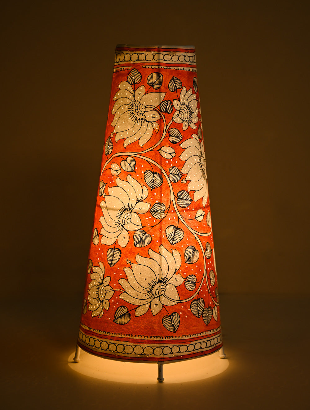 Andhra Leather Craft Lamp Shade - Kesari Valli