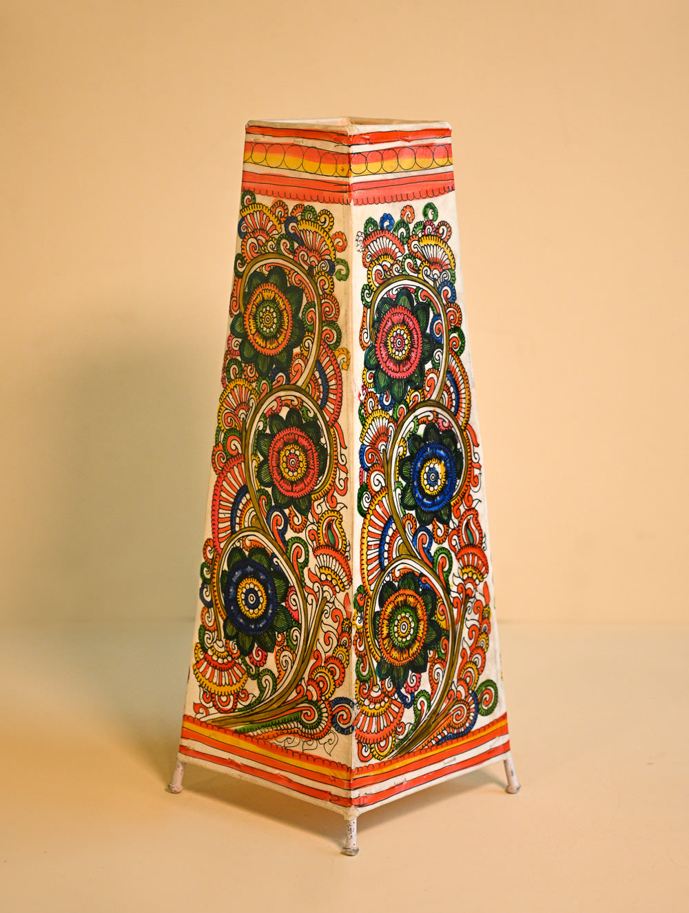 Load image into Gallery viewer, Andhra Leather Craft Lamp Shade - Rangavalli