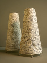 Load image into Gallery viewer, Andhra Leather Craft Lamp Shade - Three Blooms