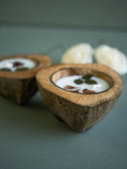 Aromatic Puducherry Wax Candles - Coconut Shells, Lavender & Jasmine  (Set of 2)