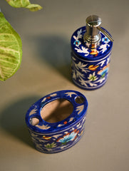 Jaipur Blue Pottery Wash Room Organisers - Indigo Garden (Set of 2)
