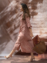 Load image into Gallery viewer, Bagh Hand Block Printed Shirt Dress - Red Paisley