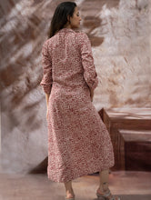 Load image into Gallery viewer, Bagh Hand Block Printed Shirt Dress - Red Paisley