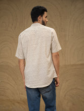 Load image into Gallery viewer, Bagru Hand Block Printed Cotton Shirt - Cream Floret