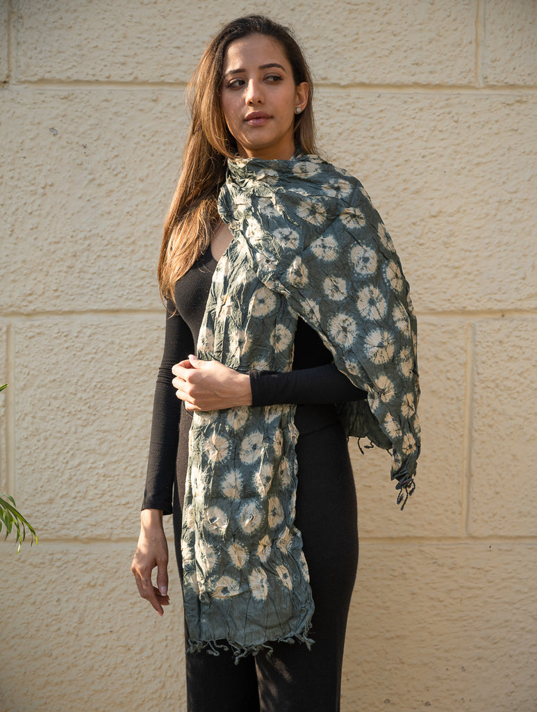 Bandhini Tussar Silk Stole