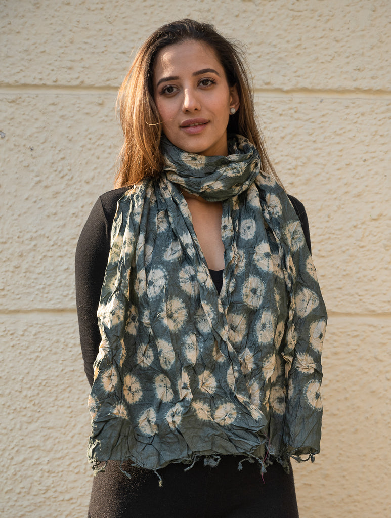 Bandhini Tussar Silk Stole