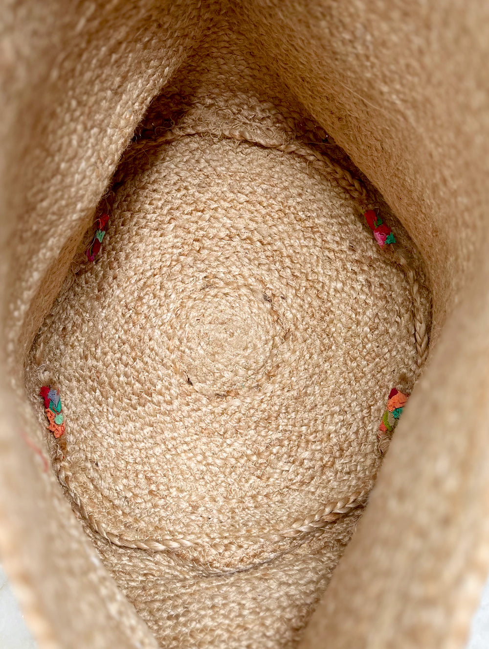 Load image into Gallery viewer, Boho Chic Jute Tote with Braided Accents