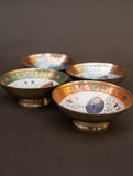 Fine Brass Engraved Bowls (Set of 4) - Flora