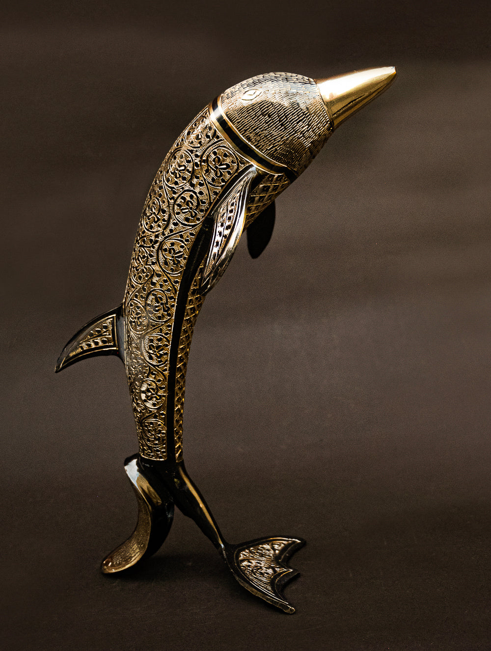 Load image into Gallery viewer, Brass Dolphin Curio