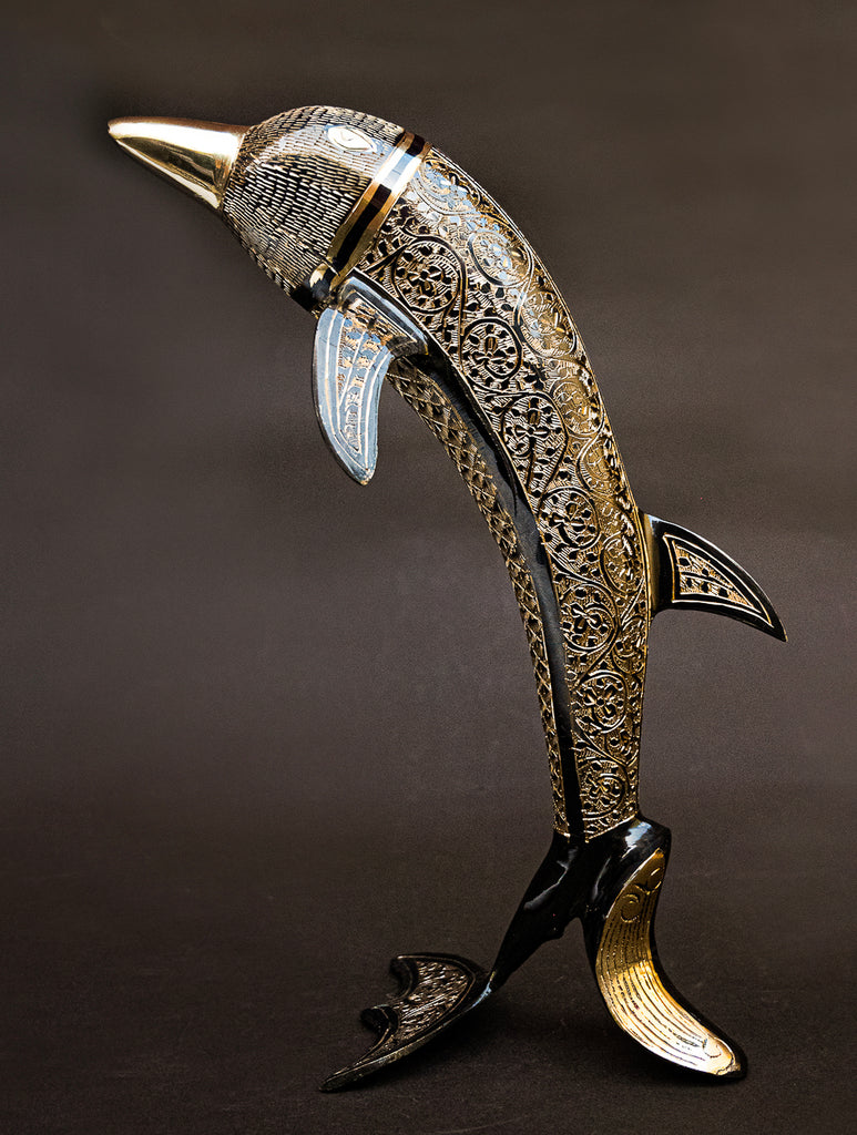 Brass Dolphin Curio