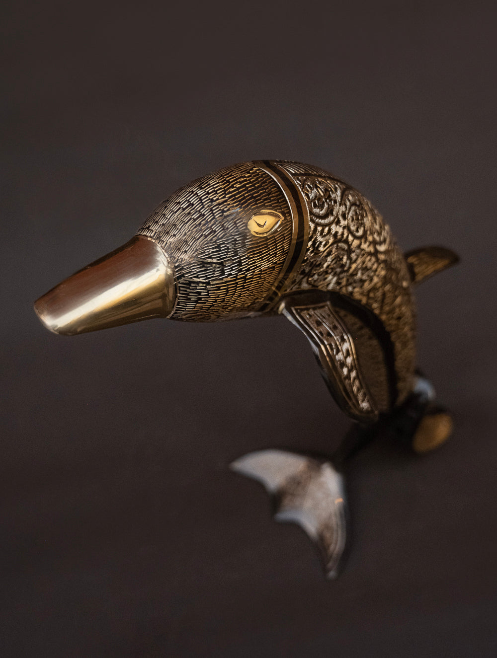 Load image into Gallery viewer, Brass Dolphin Curio