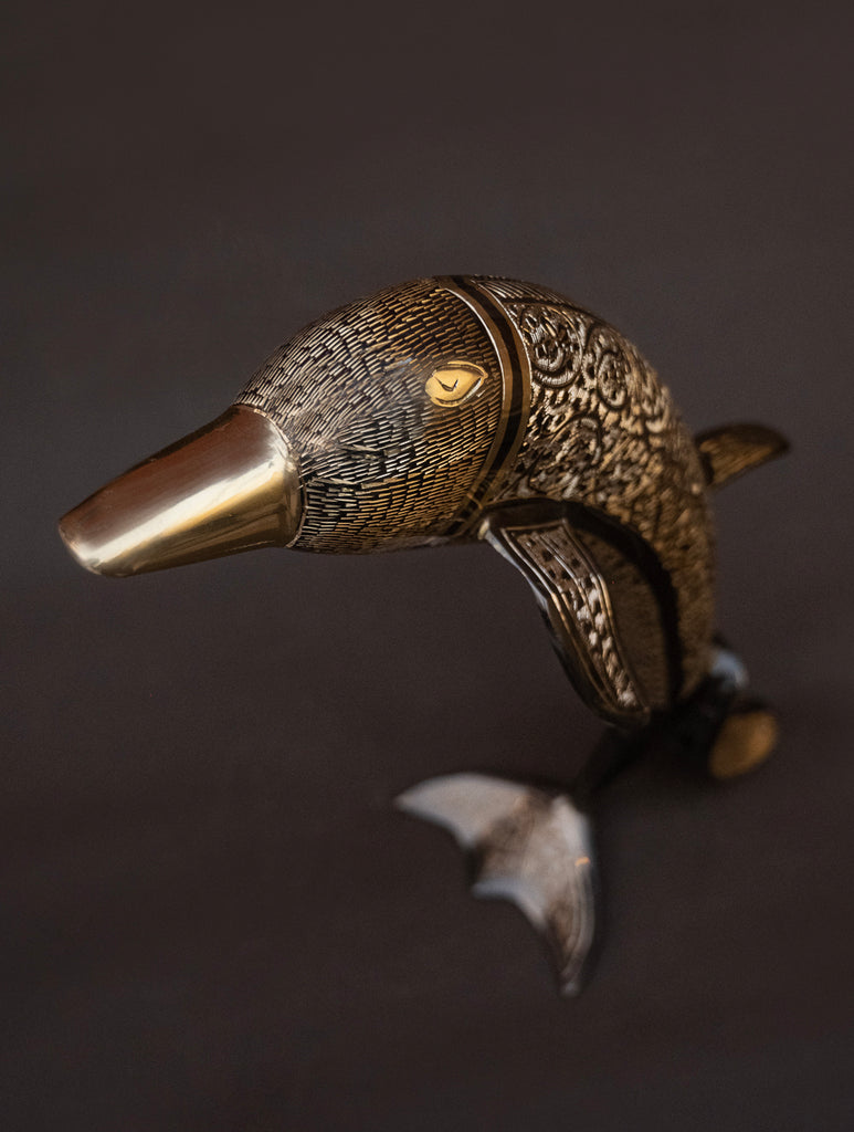 Brass Dolphin Curio