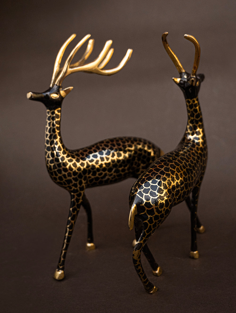 Load image into Gallery viewer, Brass Reindeer Curio