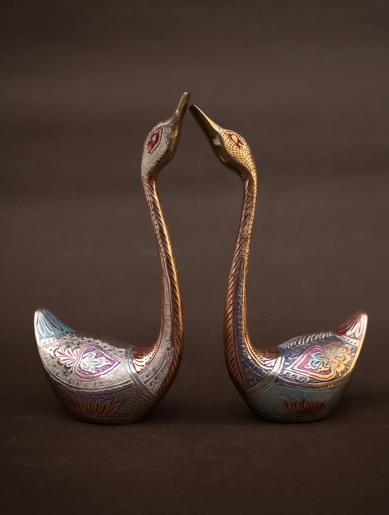 Brass Swan Curio