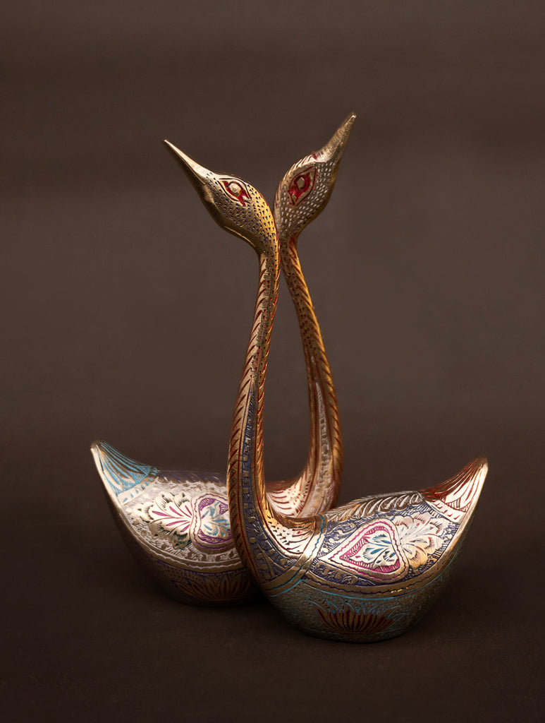 Brass Swan Curio