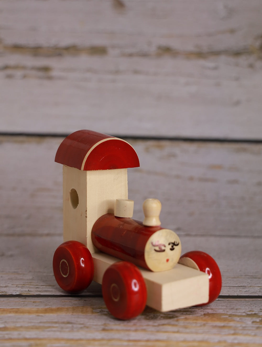 Channapatna Wooden Toy - Engine, Yellow