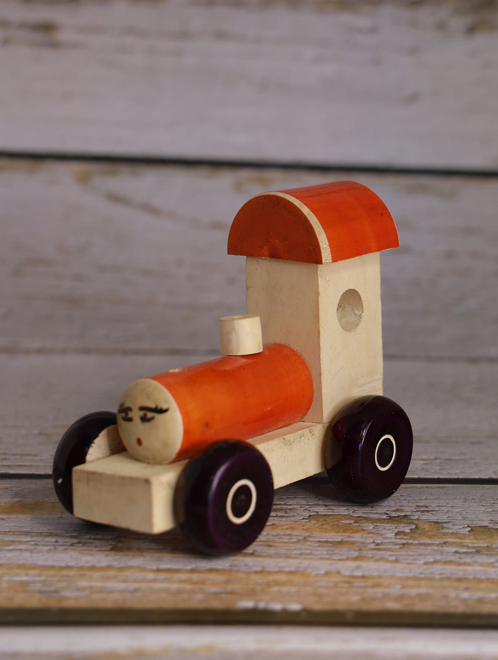 Load image into Gallery viewer, Channapatna Wooden Toy - Orange Engine