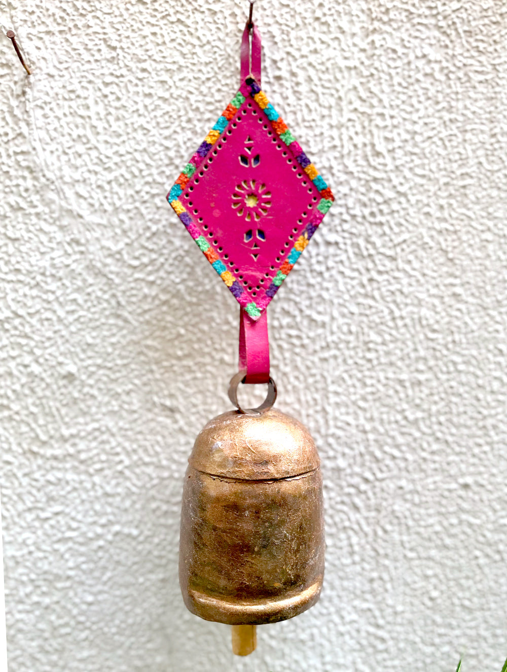 Load image into Gallery viewer, Copper Bell on a Hot Pink Diamond Belt