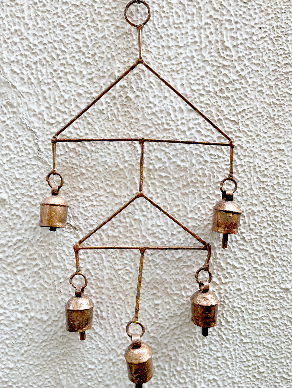 Load image into Gallery viewer, Copper Bells on a Triangle Frame