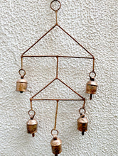 Load image into Gallery viewer, Copper Bells on a Triangle Frame
