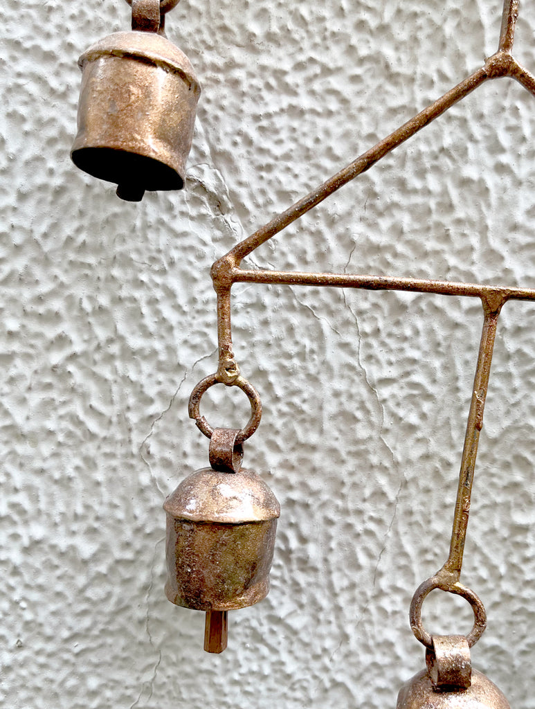 Copper Bells on a Triangle Frame
