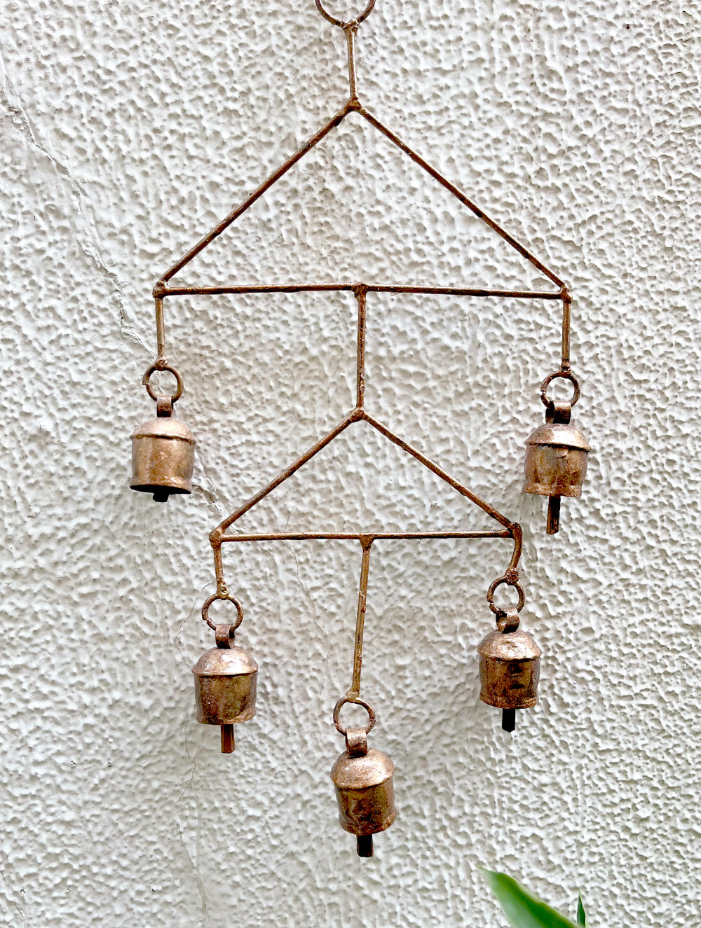 Copper Bells on a Triangle Frame