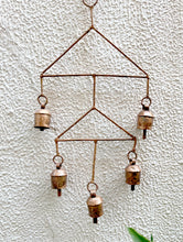 Load image into Gallery viewer, Copper Bells on a Triangle Frame