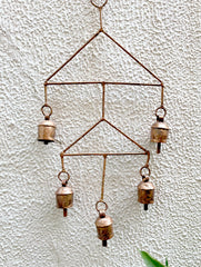 Copper Bells on a Triangle Frame