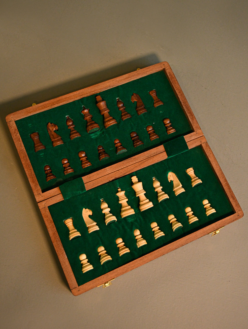 Handcrafted Wooden Travel Chess Set