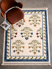 Handwoven Kilim Rug (6 x 4 ft) - Floral