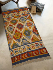 Handwoven Kilim Rug - Colourful Medallion