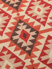 Handwoven Kilim Rug - Red Diamonds