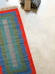 Handwoven Kilim Rug - Colour Block (Length 6ft x Width 2ft)
