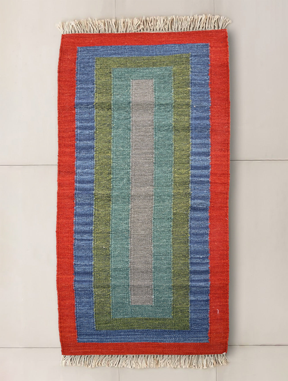 Handwoven Kilim Rug - Colour Block (Length 6ft x Width 2ft)