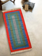 Handwoven Kilim Rug - Colour Block (Length 6ft x Width 2ft)