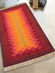 Handwoven Kilim Rug - Sunset Prism