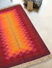 Handwoven Kilim Rug - Sunset Prism