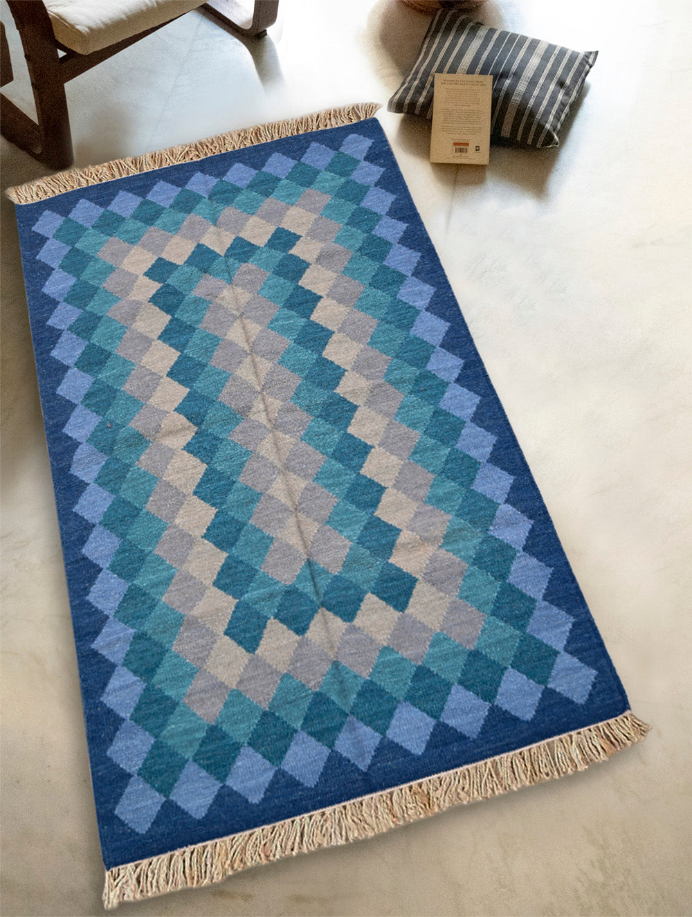 Handwoven Kilim Rug - Ocean Prism