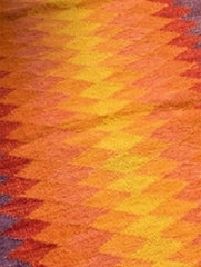 Handwoven Kilim Rug - Ember Gradient (Length 6ft x Width 2ft).