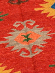 Handwoven Kilim Rug - Scarlet Medallion