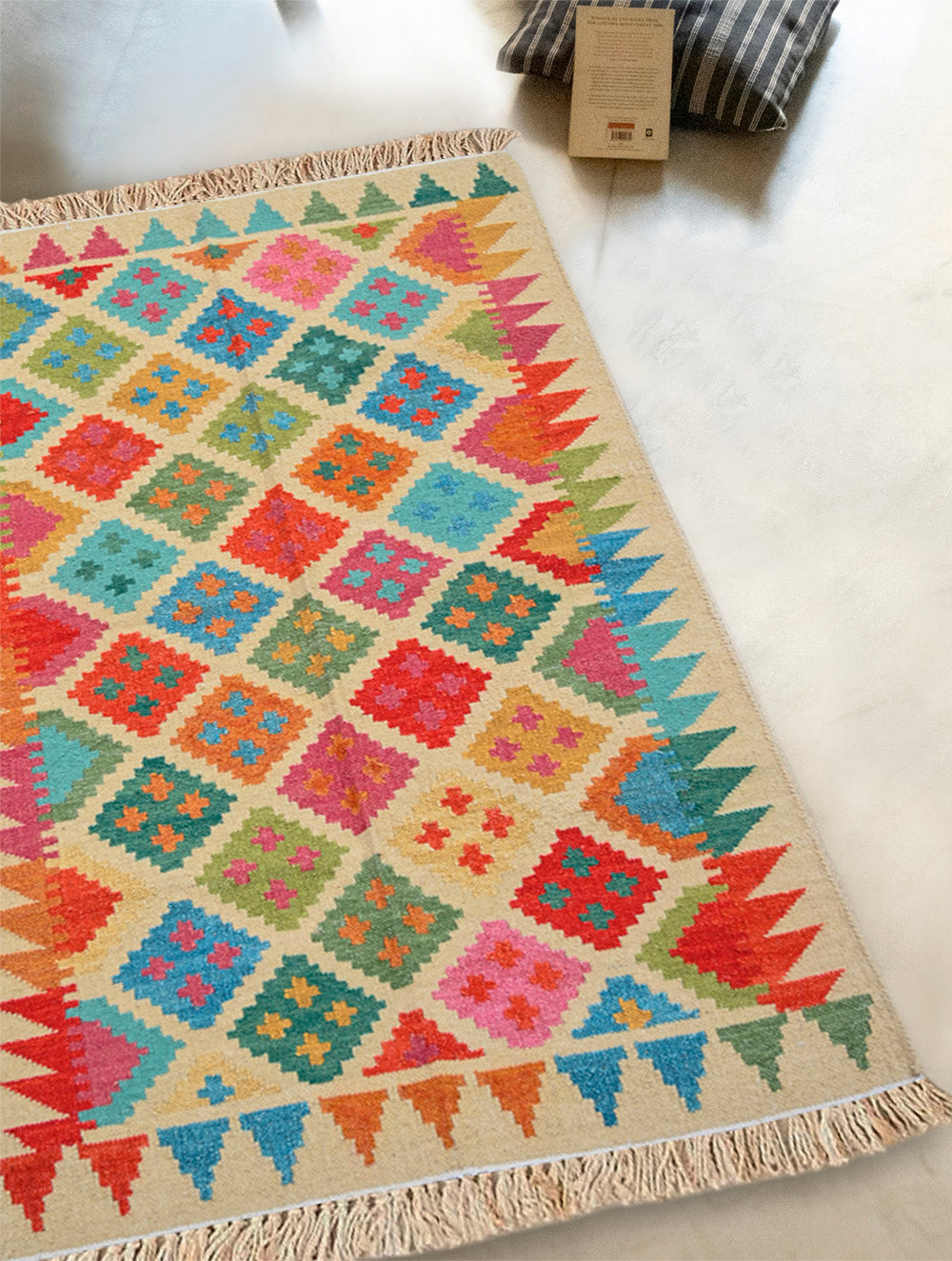 Handwoven Kilim Rug - Candy Mosaic (Length 5ft x Width 3ft)