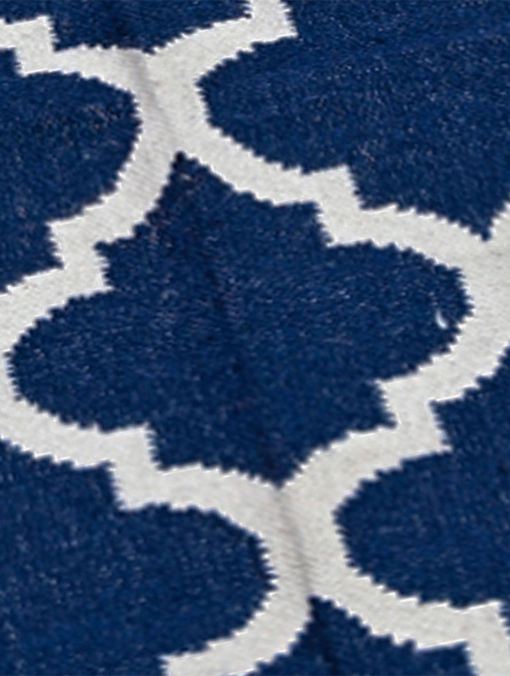 Handwoven Kilim Rug - Indigo Trellis