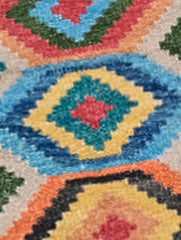Handwoven Kilim Rug - Geometric Borders (Length 6ft x Width 4ft)