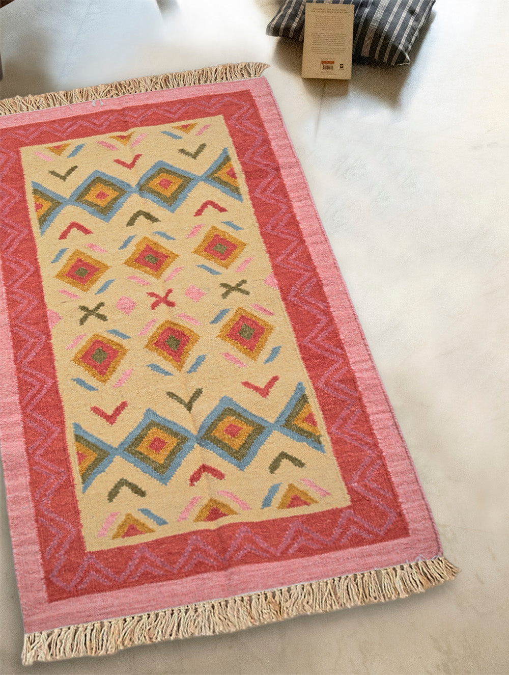 Handwoven Kilim Rug - Rose Meadow