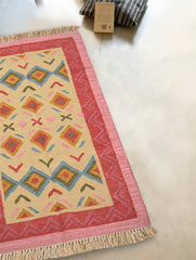 Handwoven Kilim Rug - Rose Meadow